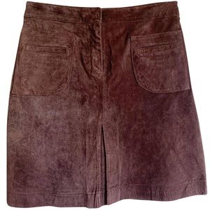 SOLD - Vintage Lilly Pulitzer Brown Dana Pig Suede Skirt Size 10 White Tag Label